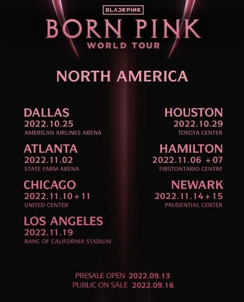 Blackpink Born Pink World Tour SetList