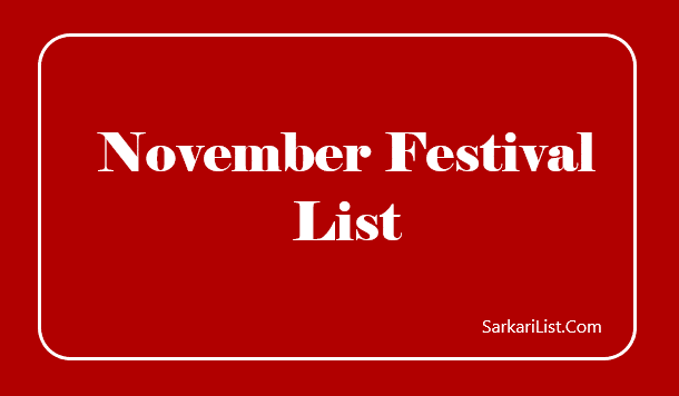 November Festival List 