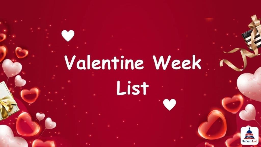 Valentine Week List