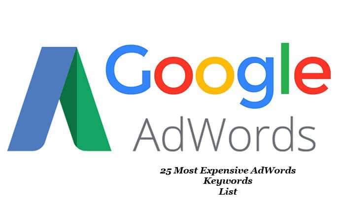 25 Most Expensive AdWords Keywords List