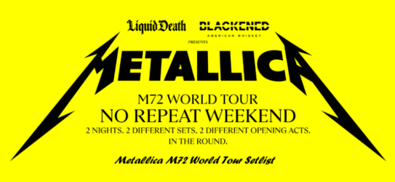 metallica world tour set list