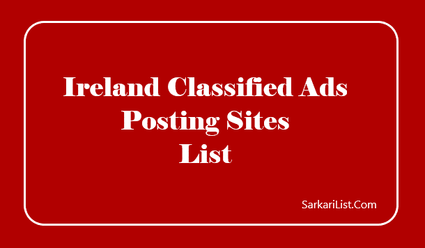 Ireland Classified Ads Posting Sites List