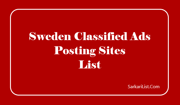 Sweden Classified Ads Posting Sites List