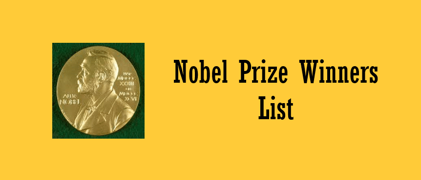 Noble Prize Winners List
