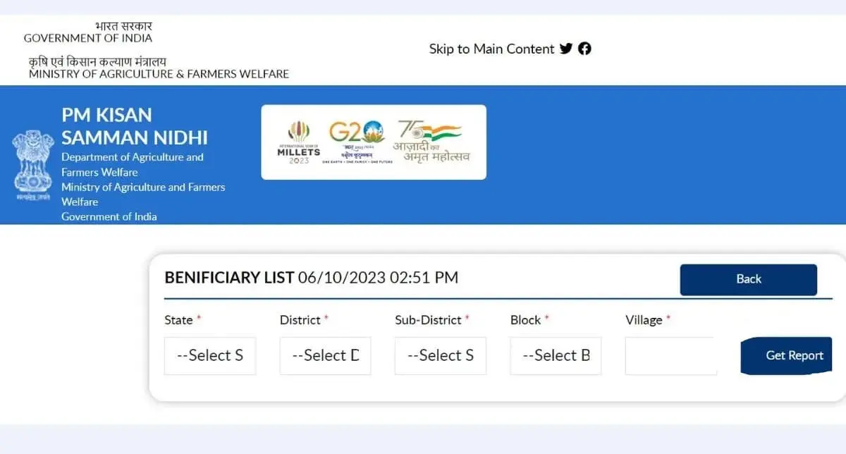 PM Kisan beneficiary Status List