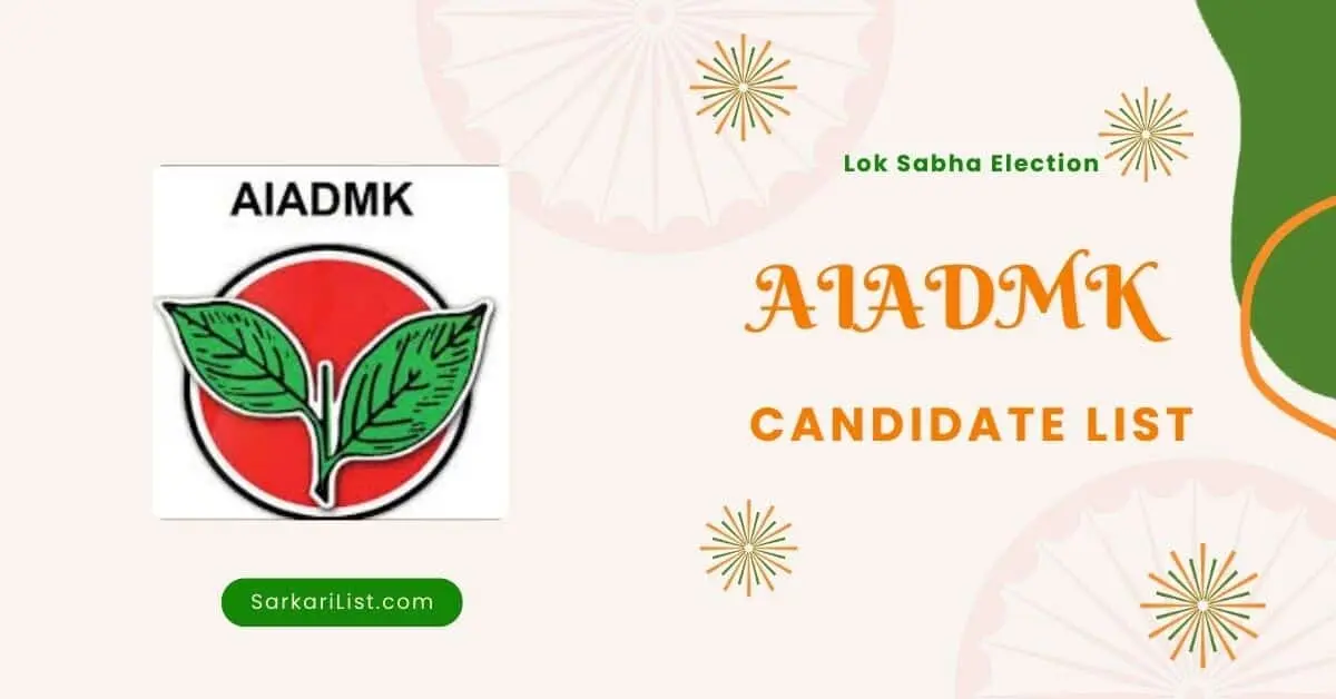 AIADMK Candidates List 
