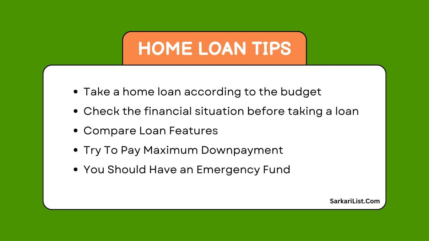 Best Home Loan Tips List