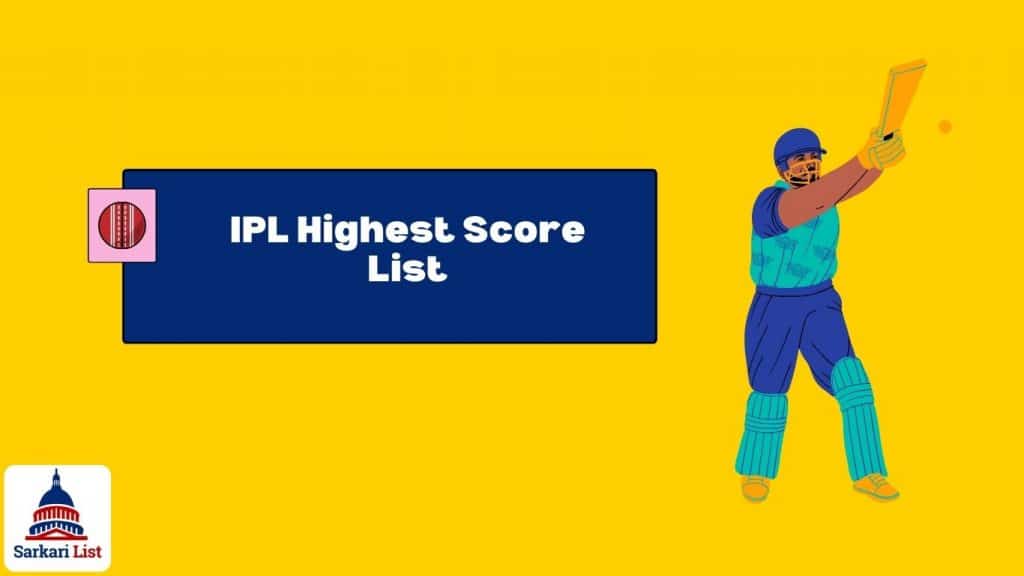 IPL Highest Score List