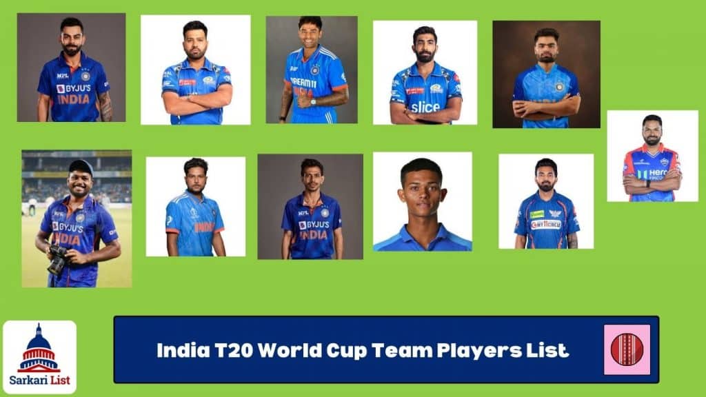 India T20 World Cup Team Players List