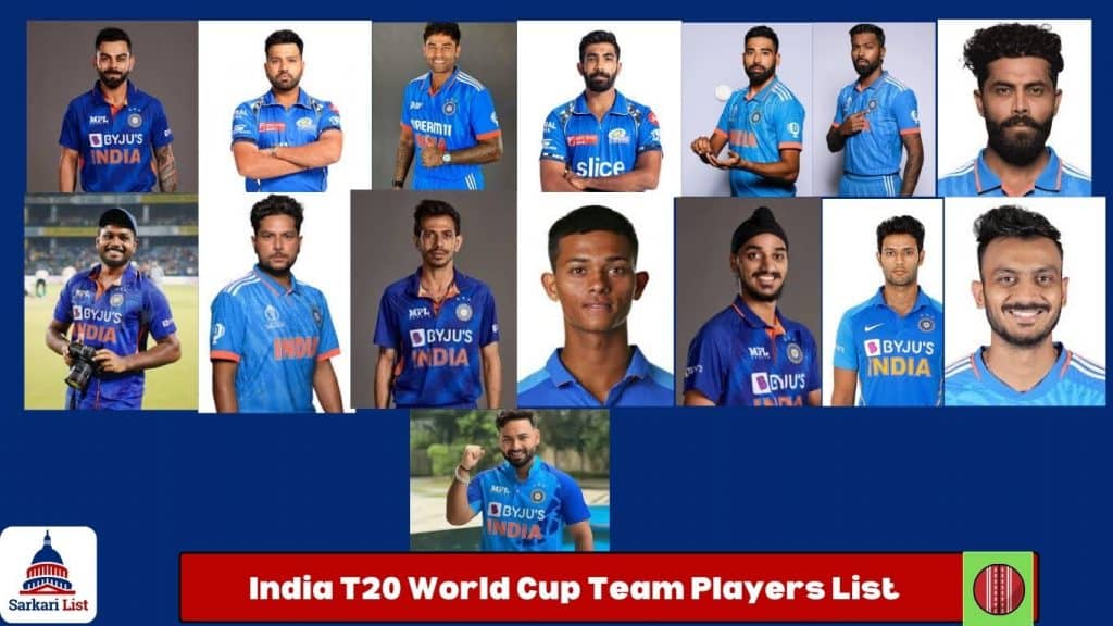 Indias T20 World Cup Squad List