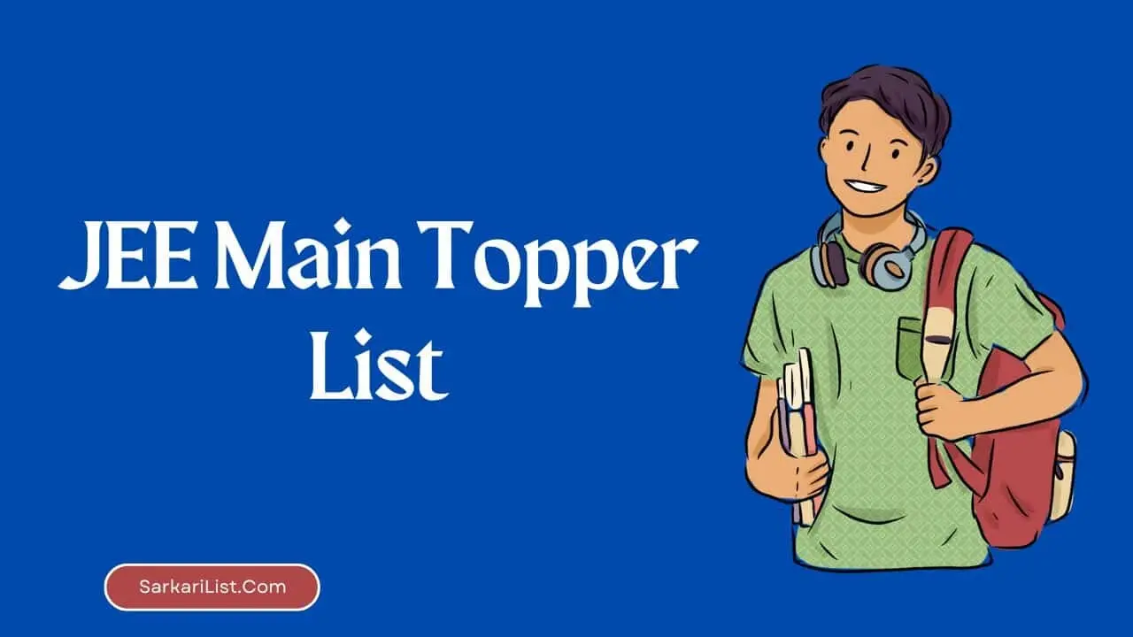 JEE Main Topper List 