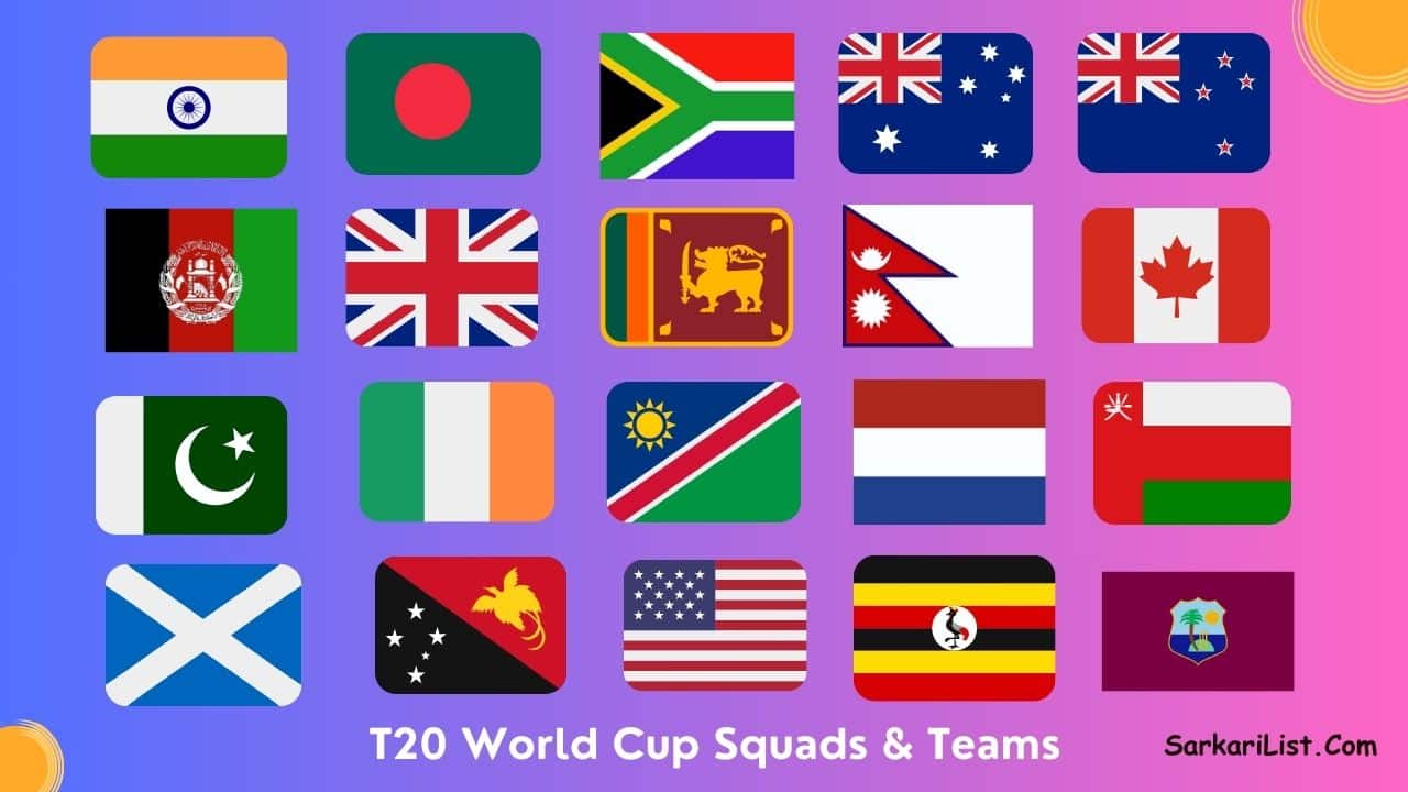 T20 World Cup Squads List