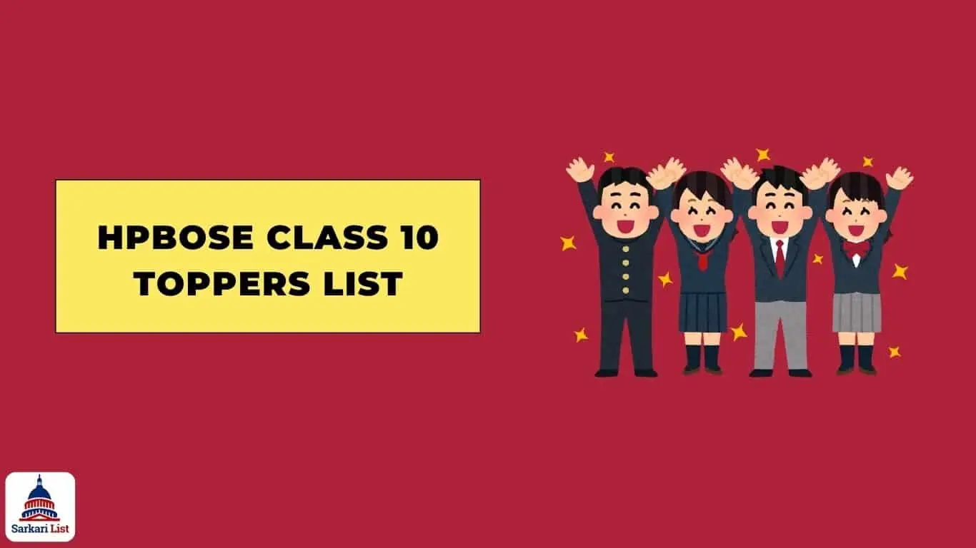 HPBOSE Class 10 Toppers List HPBOSE Class 10 Toppers List