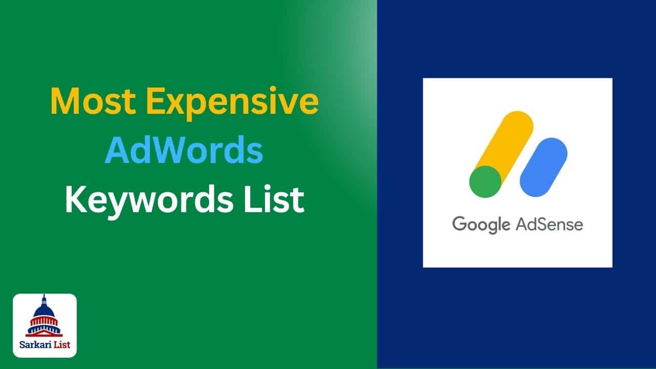 Most Expensive AdWords Keywords List