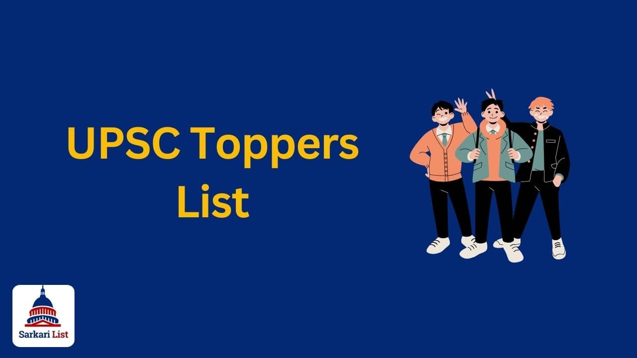 UPSC Toppers List 
