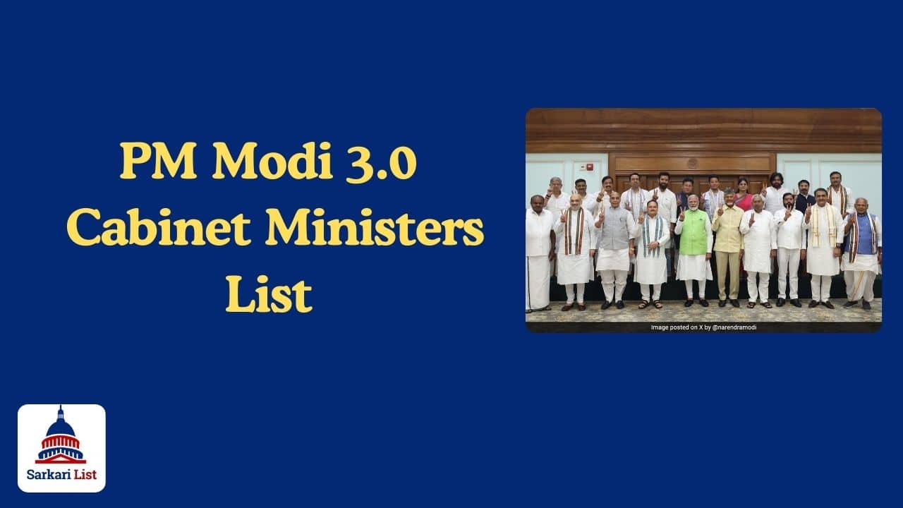 PM Modi New Cabinet Ministers List