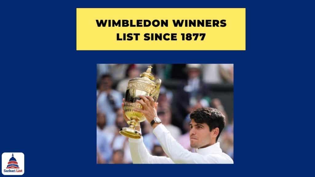 Wimbledon Winners List Since 1877