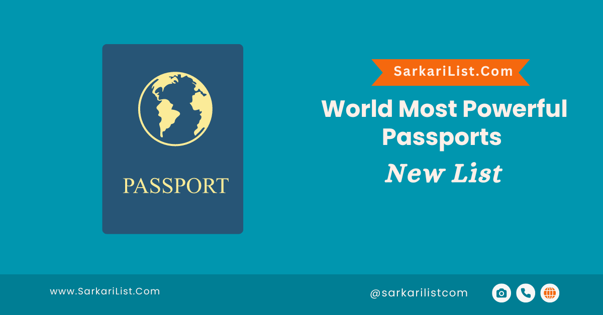 World Most Powerful Passports List 2024 ( New List Out Now )