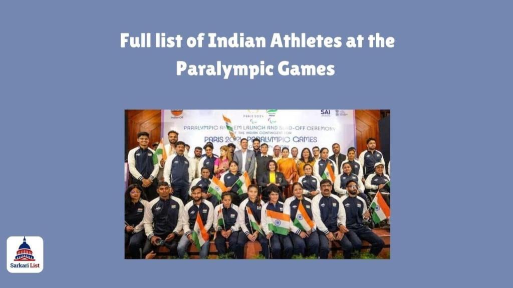 Full list of Indian Athletes at the Paralympic Games