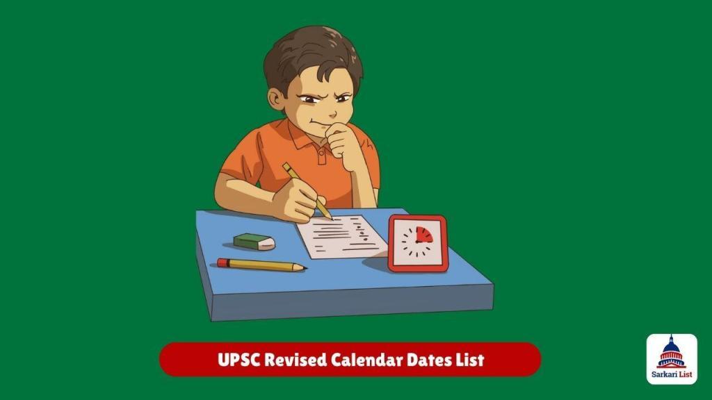 UPSC Revised Calendar 2025 Dates List Check New Exam Dates