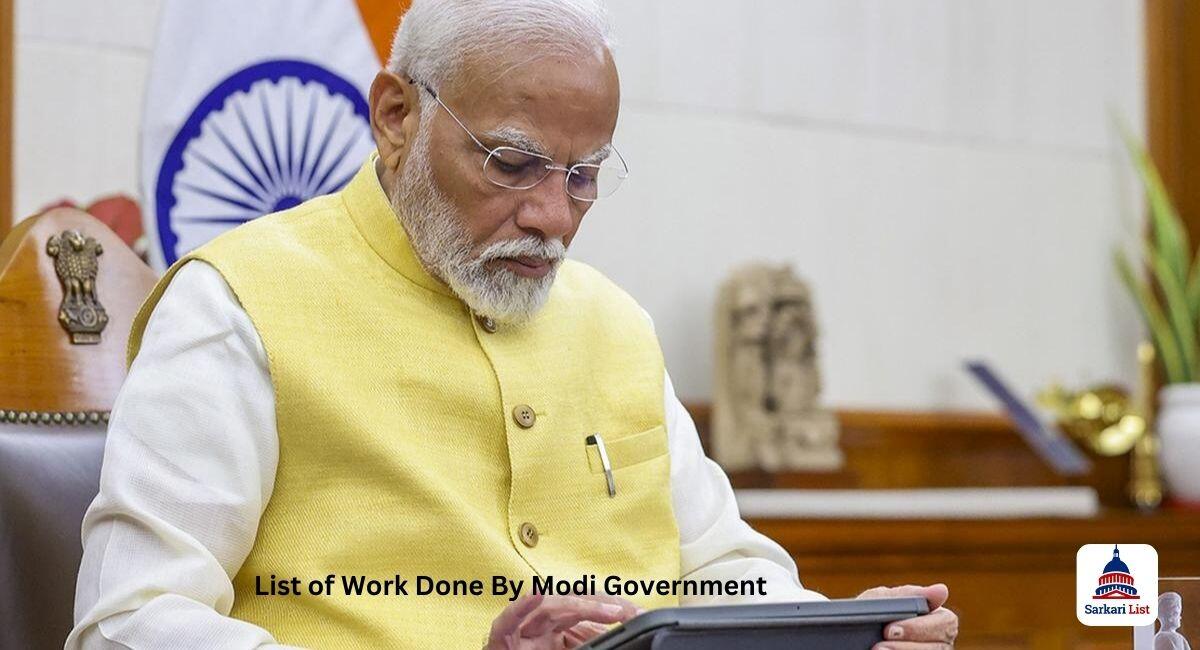 List of Work Done By Modi Government