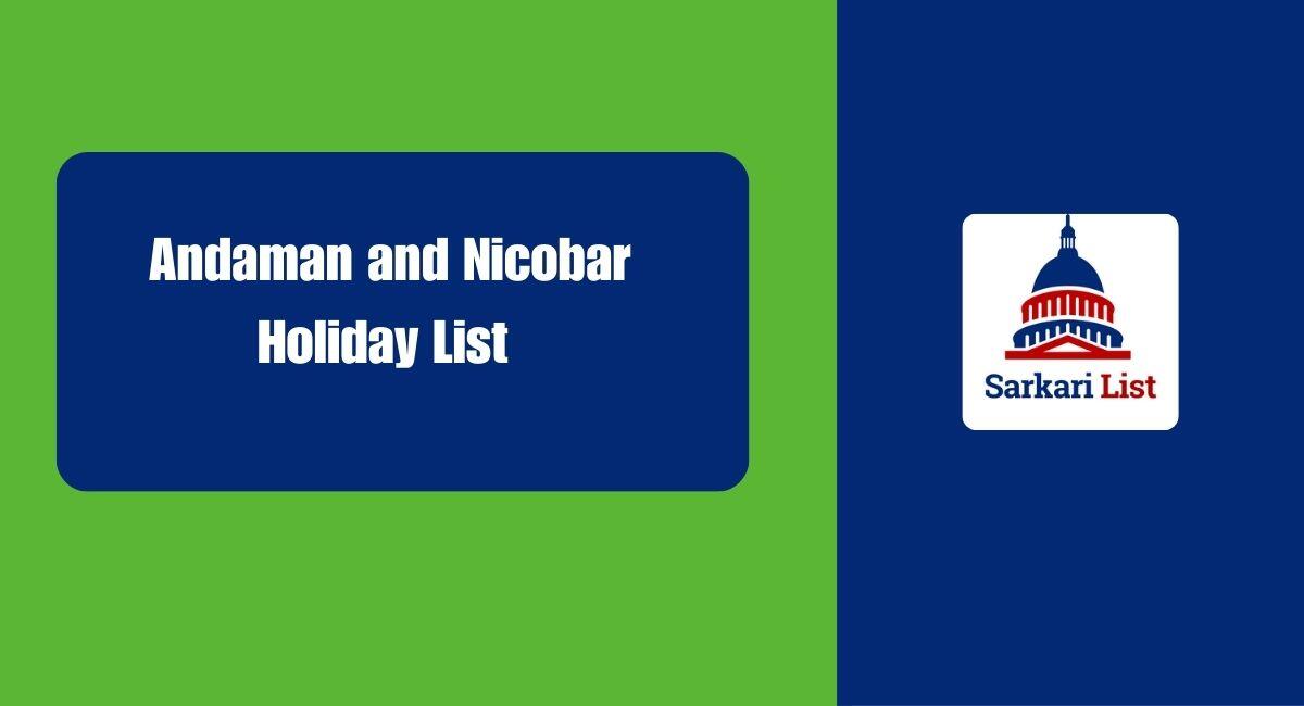 Andaman and Nicobar Holiday List