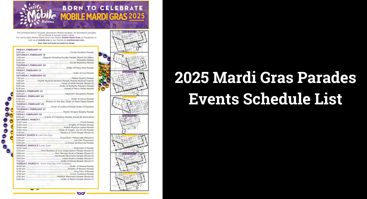 2025 Mardi Gras Parades Events Schedule List