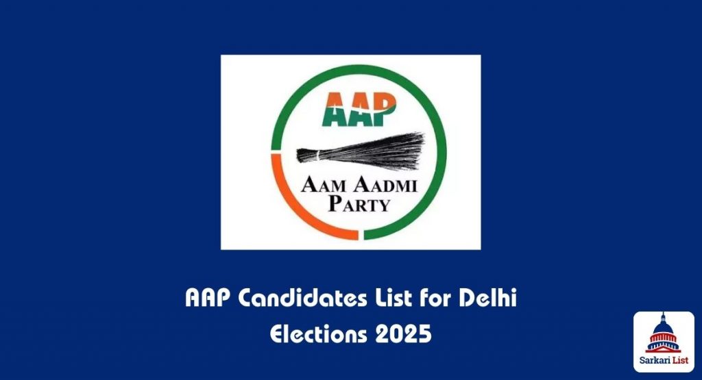 AAP Candidates List for Delhi Elections 2025