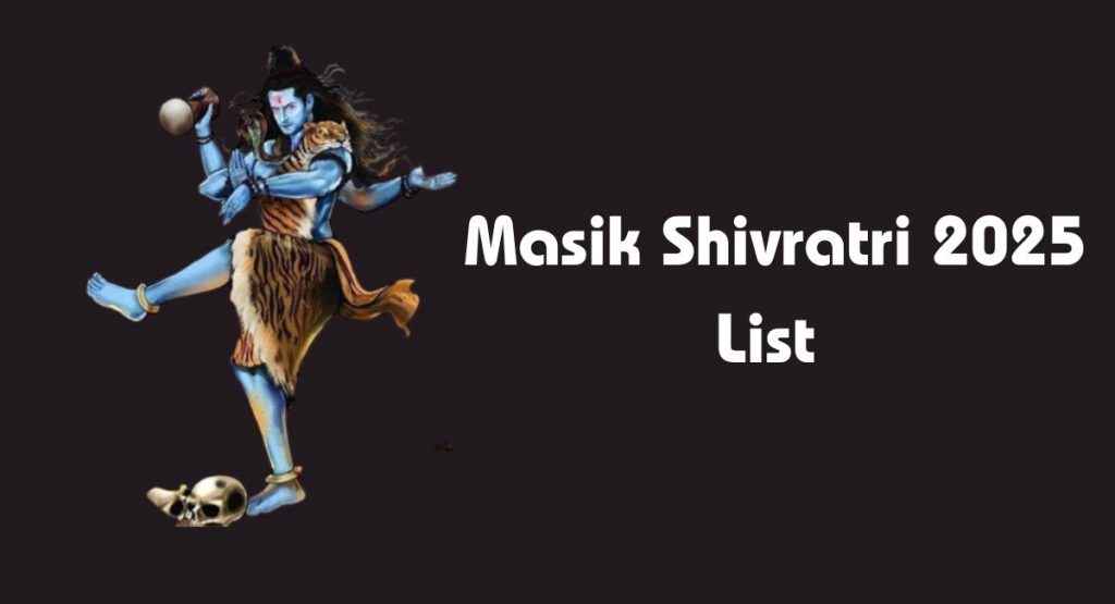 Masik Shivratri 2025 List