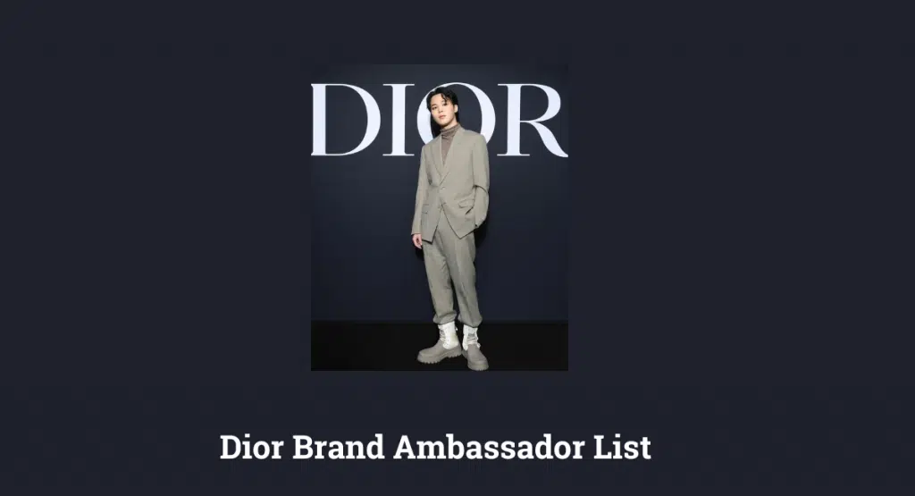 Dior Brand Ambassador List