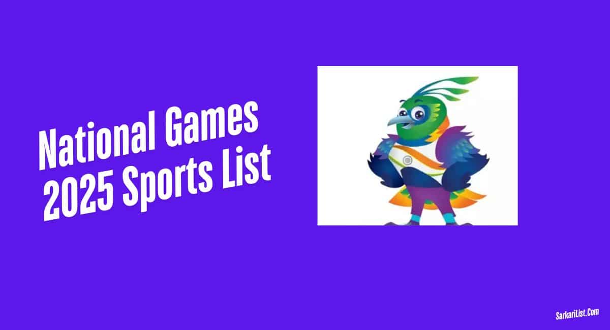 National Games 2025 Sports List