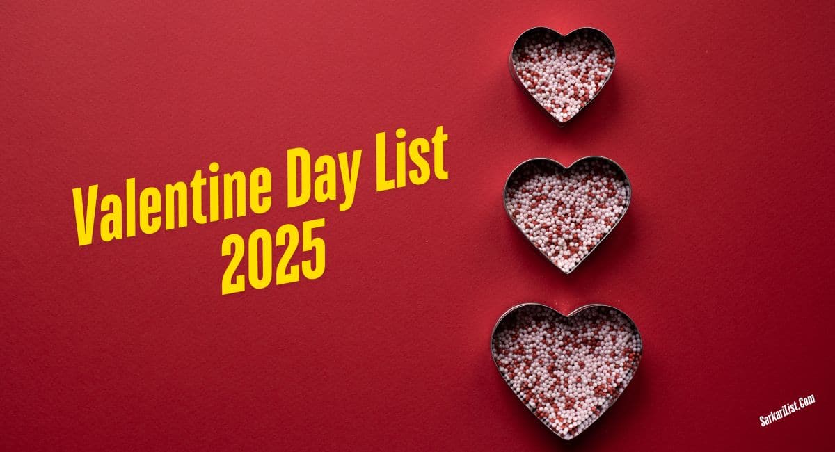 Valentine Week 2025 List