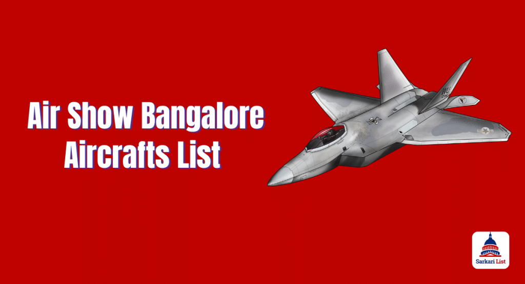 Air Show Bangalore Aircrafts List