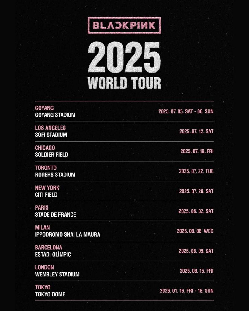 Blackpink 2025 World Tour Setlist