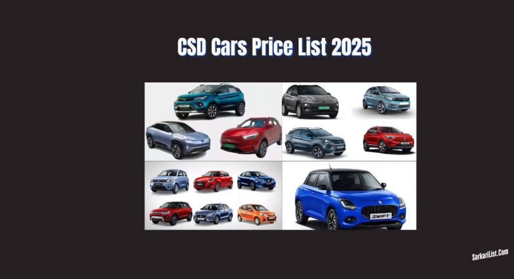 CSD Cars Price List 2025