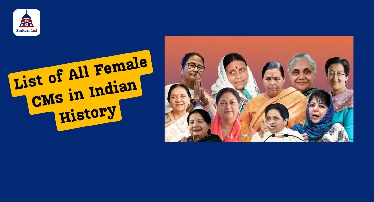 List of All Female CMs in Indian History