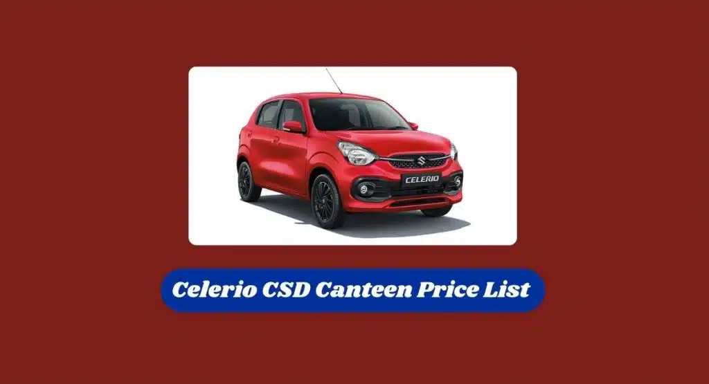 Celerio CSD Canteen Price List