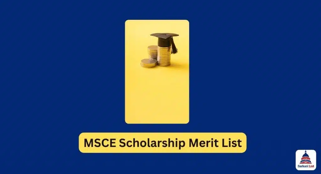 MSCE Scholarship Merit List