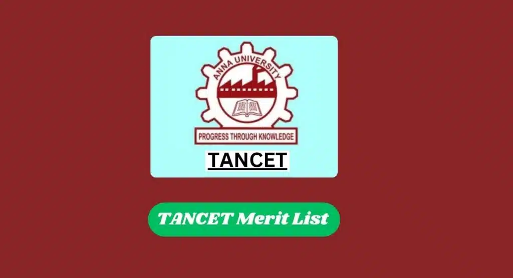 TANCET merit list