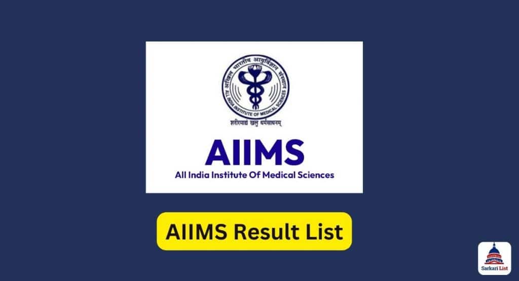 AIIMS NORCET 8th Stage II Mains Result