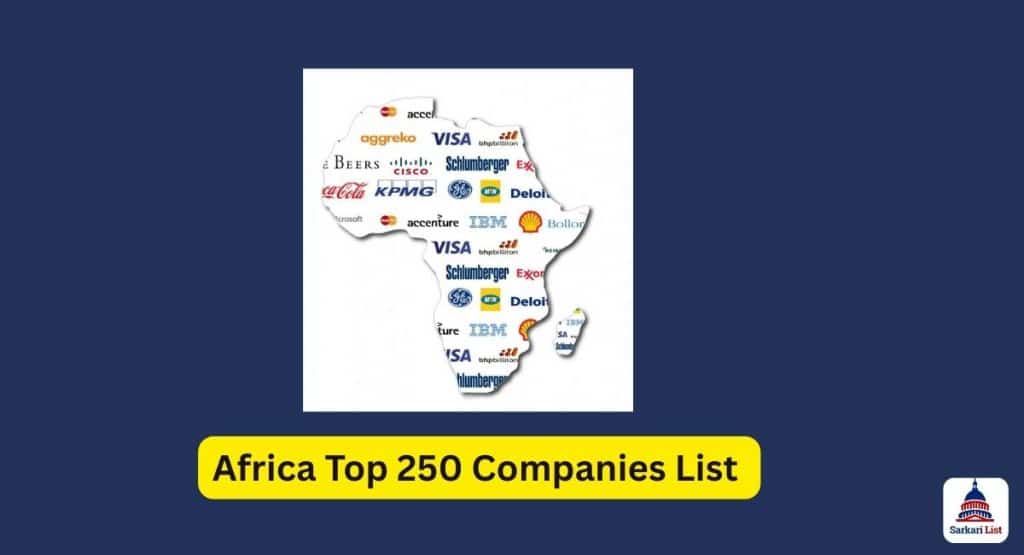 Africa Top 250 Companies List 2025 Africa Top 250 Companies List 2025