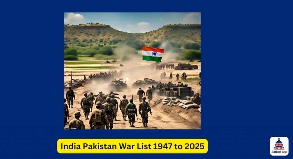 India Pakistan War List 1947 to 2025