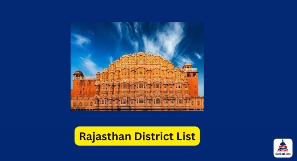 Rajasthan District List