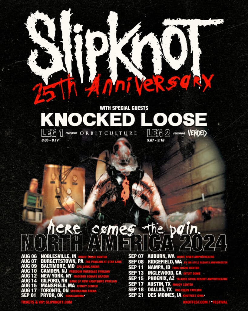 Slipknot Tour Setlist 2025: Tour Date, Tickets Price, Songs 1 Slipknot Tour Setlist