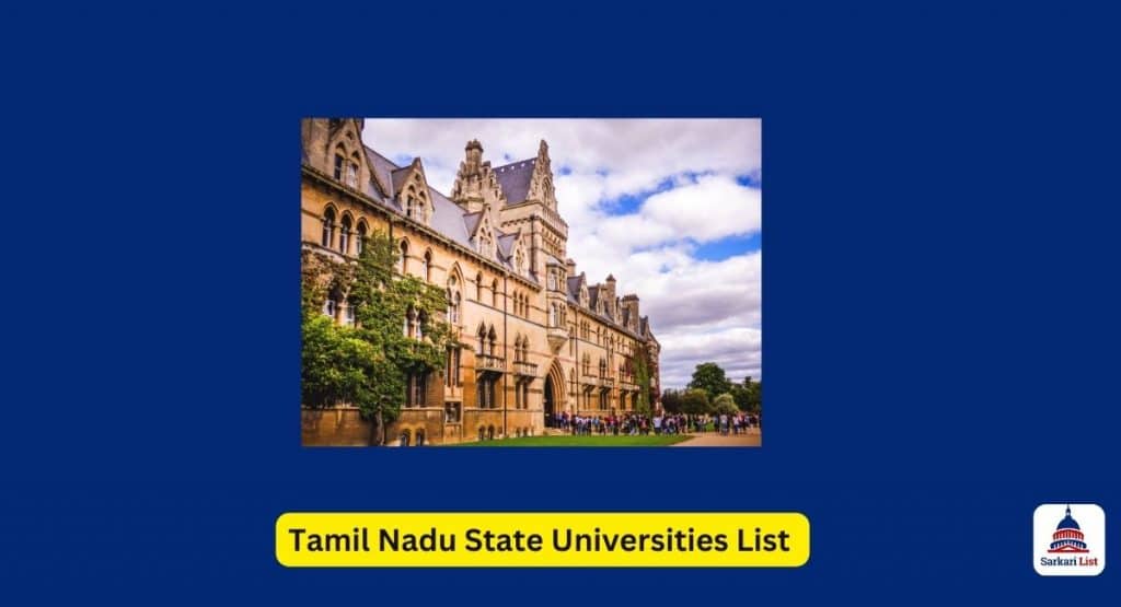 Tamil Nadu State Universities List 2025 (Latest Updated) 1 Tamil Nadu State Universities List