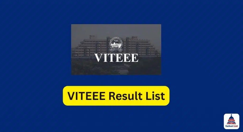 VITEEE Result List