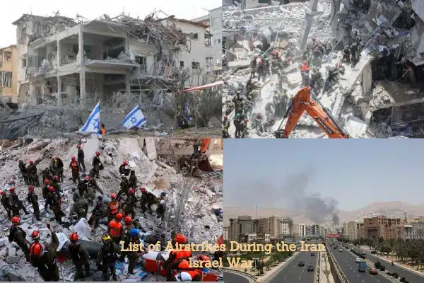 List of Airstrikes During the Iran Israel War 2025 1 List of Airstrikes During the Iran Israel War