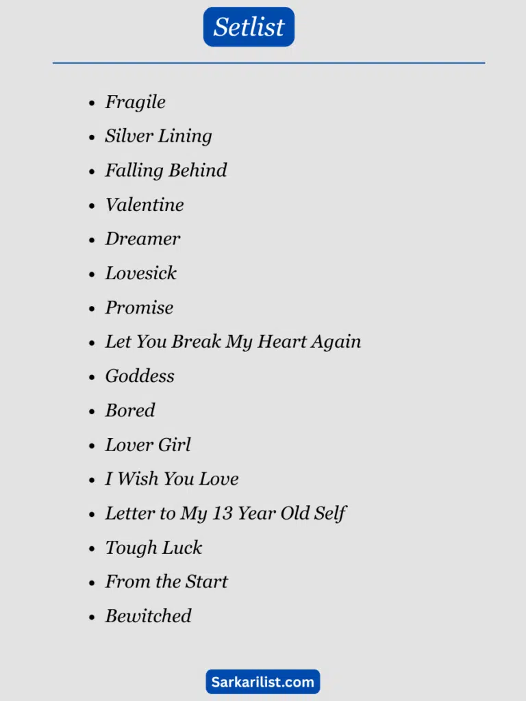 Laufey A Matter of Time Tour Setlist 