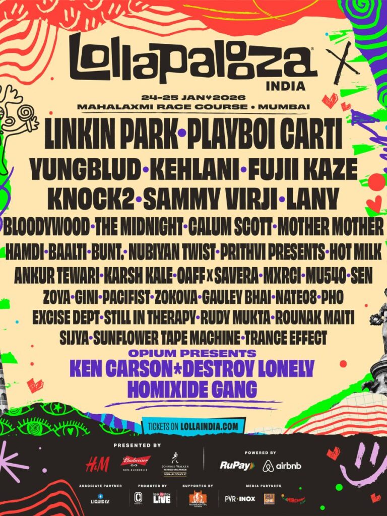 Lollapalooza India 2026 Lineup Full List